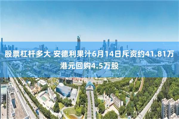 股票杠杆多大 安德利果汁6月14日斥资约41.81万港元回购4.5万股