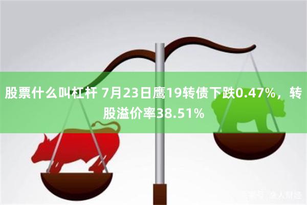 股票什么叫杠杆 7月23日鹰19转债下跌0.47%，转股溢价率38.51%